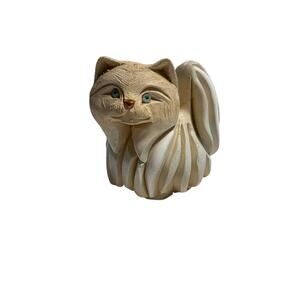 Artesania Rinconada White Persian Cat Figurine